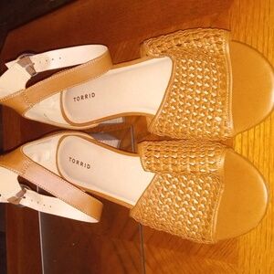 Torrid Weaved Kitten Heel Sandals size 11